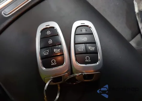 2023 Hyundai Santa Fe Hybrid Blue from USA, damaged, VIN 5NMS2DA18PH017379